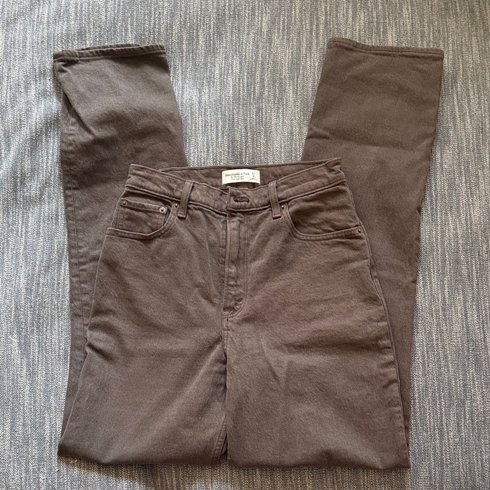Abercrombie 90s straight ultra high rise Brown Jeans 27 xlong